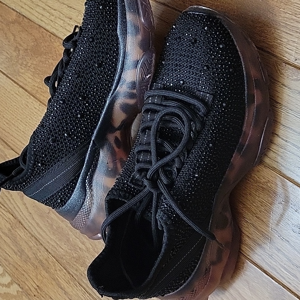 Very G HELLA Black Rhinestone Sneakers - Picture 2 of 10
